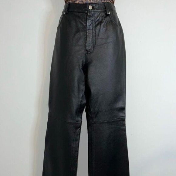 Newport News 100% Leather Flare Pants - Picture 4 of 7